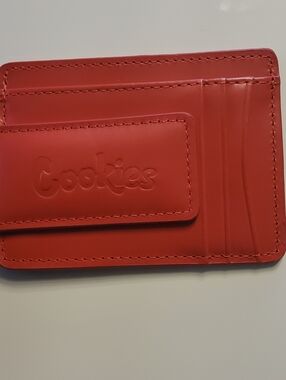 Cookie's BIG CHIPS MONEY CLIPS LEATHER RED CARD HOLDER WALLET